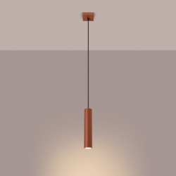 Lampa wisząca LAGOS 1 ochra czerwona SOLLUX SL.1489
