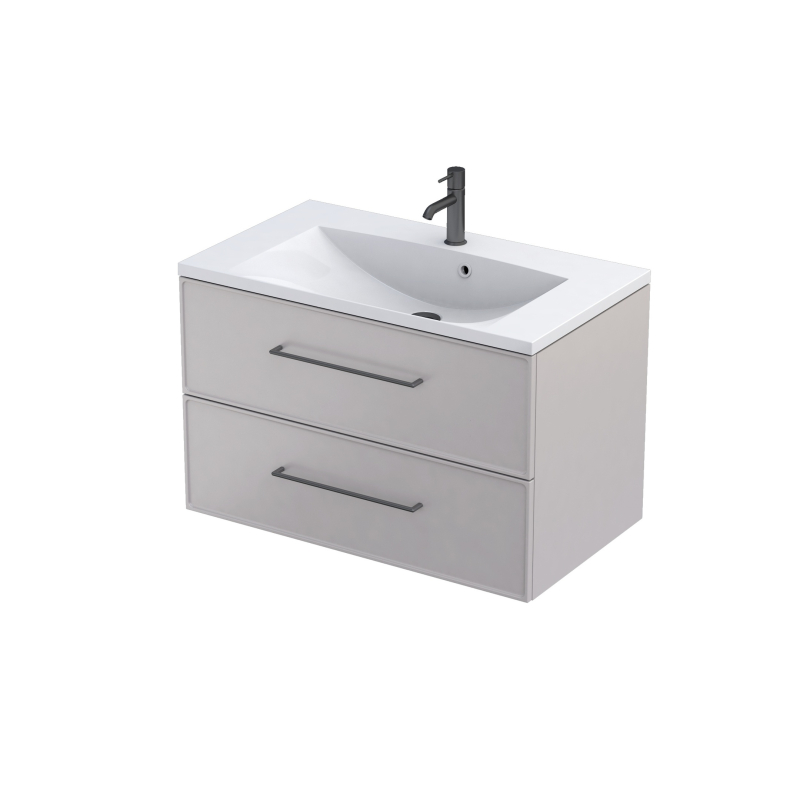 Szafka podumywalkowa 80 cm., dwie szuflady Lagom piaskowy mat, bez uchwytów ORISTO OR53-SD2S-80-10