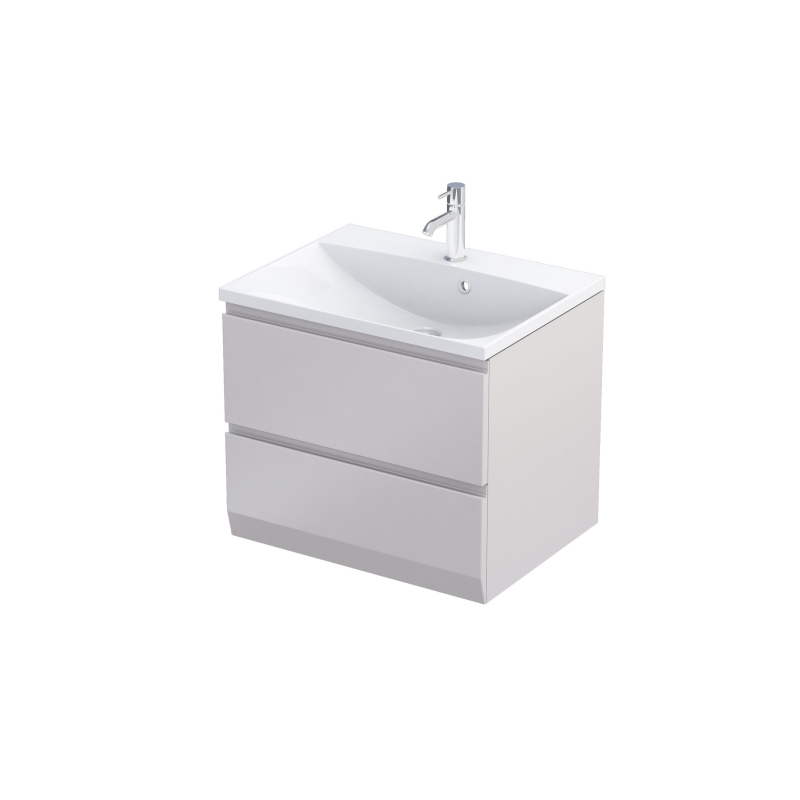 Szafka podumywalkowa 60 cm, dwie szuflady Brylant piaskowy mat ORISTO OR36-SD2S-60-10-V3