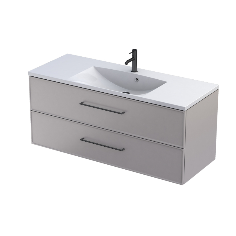 Szafka podumywalkowa 120 cm., dwie szuflady Lagom piaskowy mat, bez uchwytów ORISTO OR53-SD2S-120-10