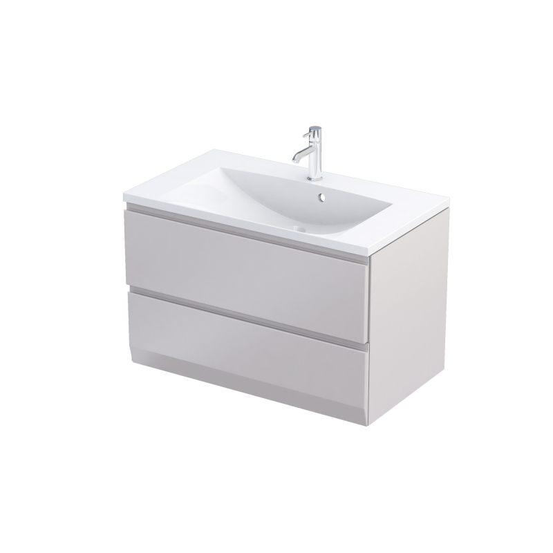 Szafka podumywalkowa 80 cm, dwie szuflady Brylant piaskowy mat ORISTO OR36-SD2S-80-10-V3