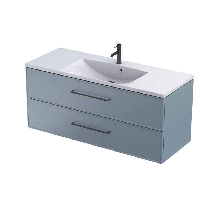 Szafka podumywalkowa 120 cm., dwie szuflady Lagom szaroniebieski mat, bez uchwytów ORISTO OR53-SD2S-120-16