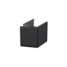 Szafka niska boczna 40 cm., jedne drzwi Brylant czarny mat, prawa ORISTO OR36-SN1D-40-8-P