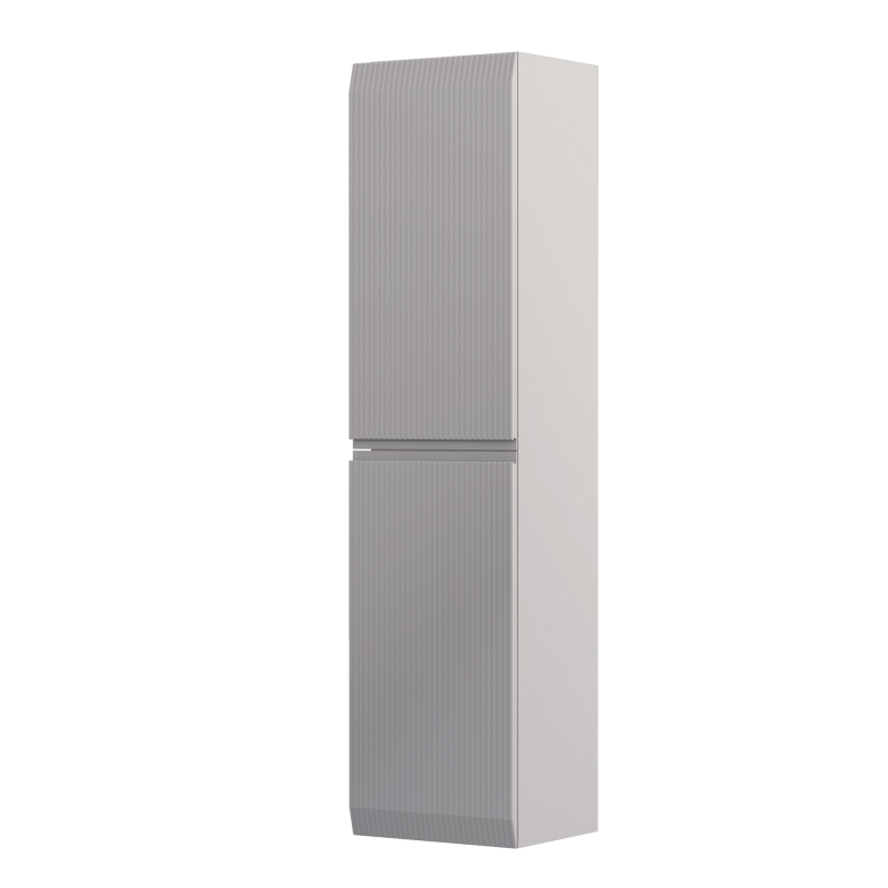 Szafka wysoka boczna 35 cm., dwoje drzwi Brylant piaskowy mat - uniwersalna l/p, ryflowany ORISTO OR36-SB2D-35-10R