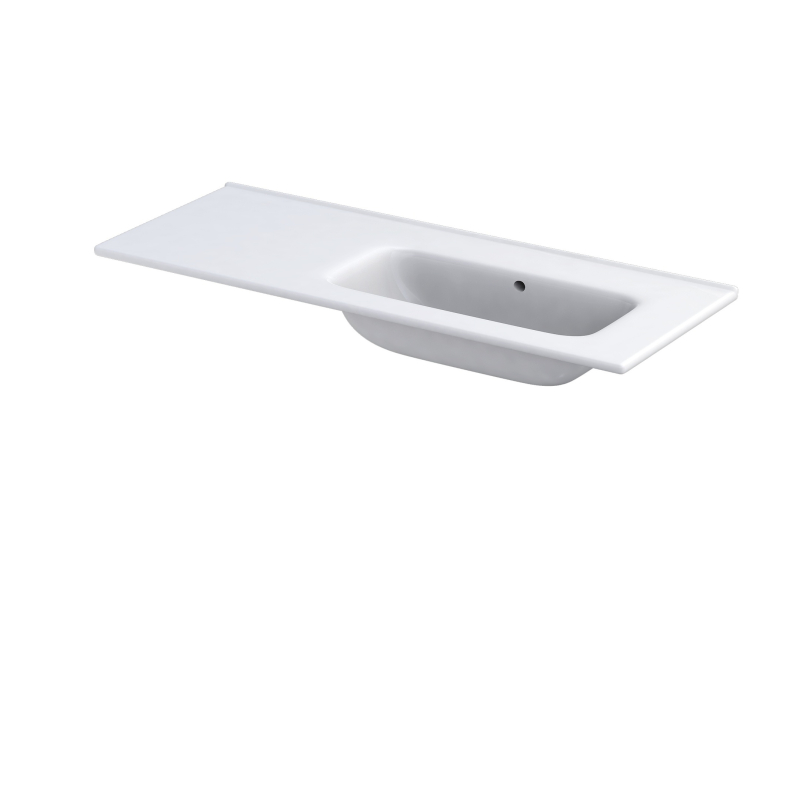 Umywalka meblowa Enola prawa 120 cm, ceramiczna, bez otworu ORISTO UME-EN-120-91-P-BO