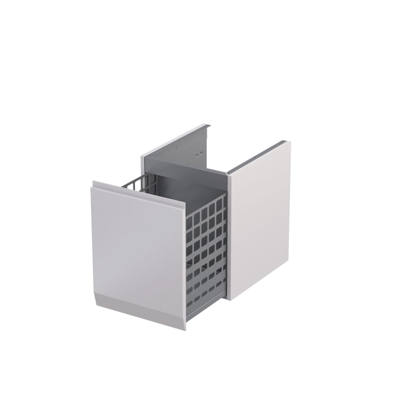 Szafka niska boczna 40 cm., jedna szufla Brylant piaskowy mat, kosz w komplecie ORISTO OR36-SN1S-40-10-V3