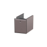 Szafka niska boczna 40 cm., jedne drzwi Pillow mokka mat, uchwyt czarny mat ORISTO OR54-SN1D-40-21-P