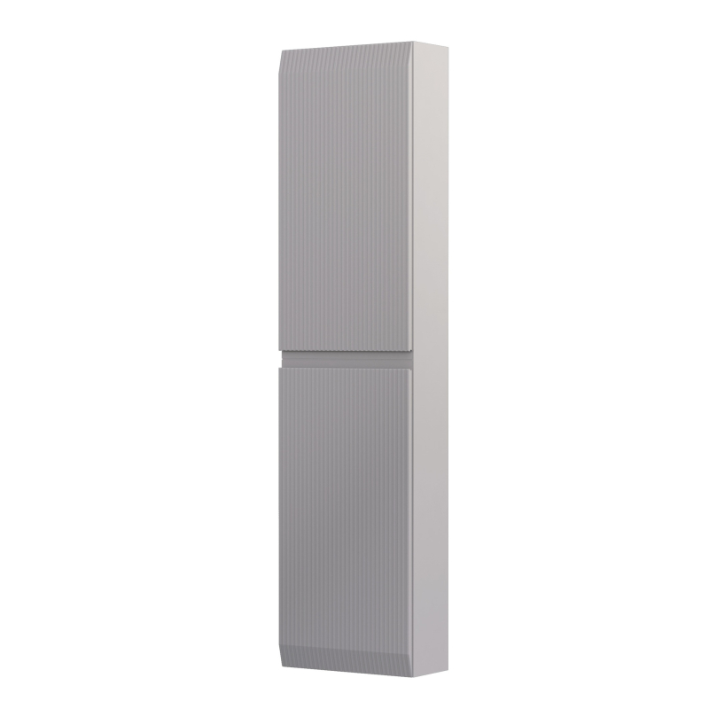 Szafka wysoka boczna 40 cm., dwoje drzwi Brylant piaskowy mat - uniwersalna l/p, ryflowany ORISTO OR36-SB2D-40-10R