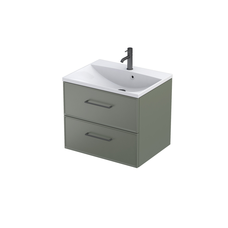Szafka podumywalkowa 60 cm., dwie szuflady Lagom oliwkowy mat, bez uchwytów ORISTO OR53-SD2S-60-17