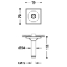 Ramię sufitowe chrom TRES 13452121