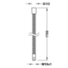 Wzmocniony wąż metalowy chrom TRES 9134881