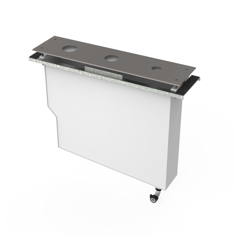 Zbiornik do baterii instalowany na brzegu wanny grafit  TRES 20024501GR