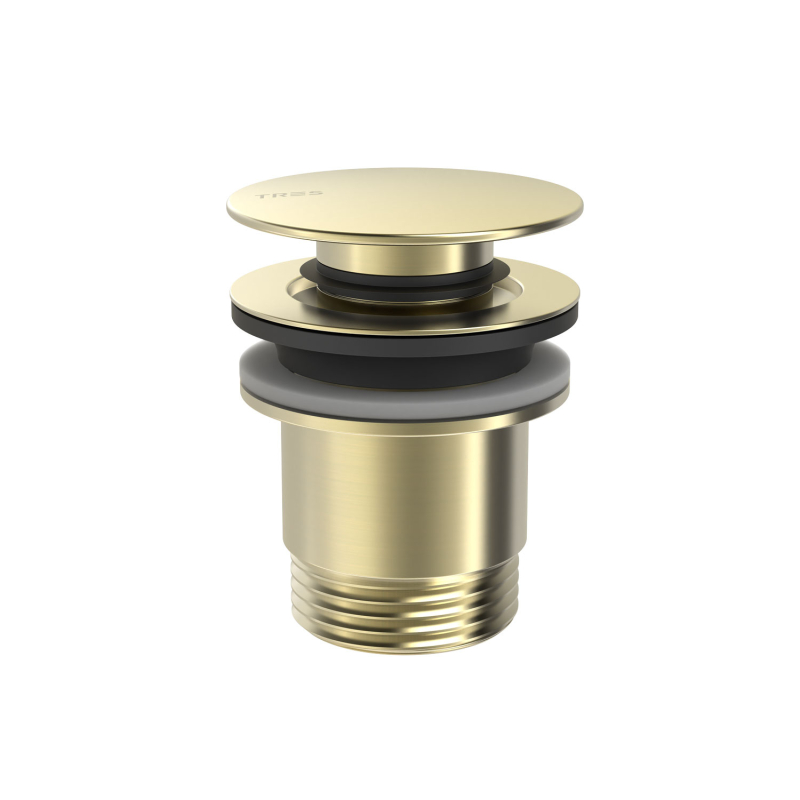 Zawór spustowy Click-clack Simple-rapid do umywalki złoty cava TRES 24284001CA