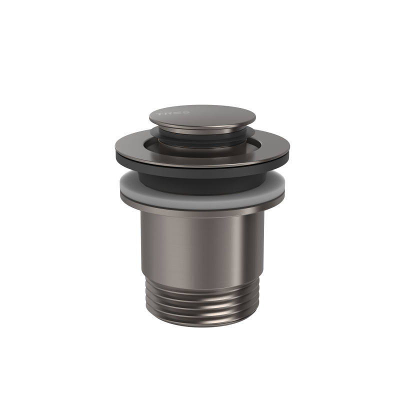 Zawór spustowy Click-clack Simple-rapid do umywalki z opcją zawsze otwartą grafit  TRES 24284020GR