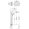 Zestaw baterii naściennej 2-drożnej prysznicowej Duo-confort PROJECT-TRES czerń matowa TRES 22119901NM