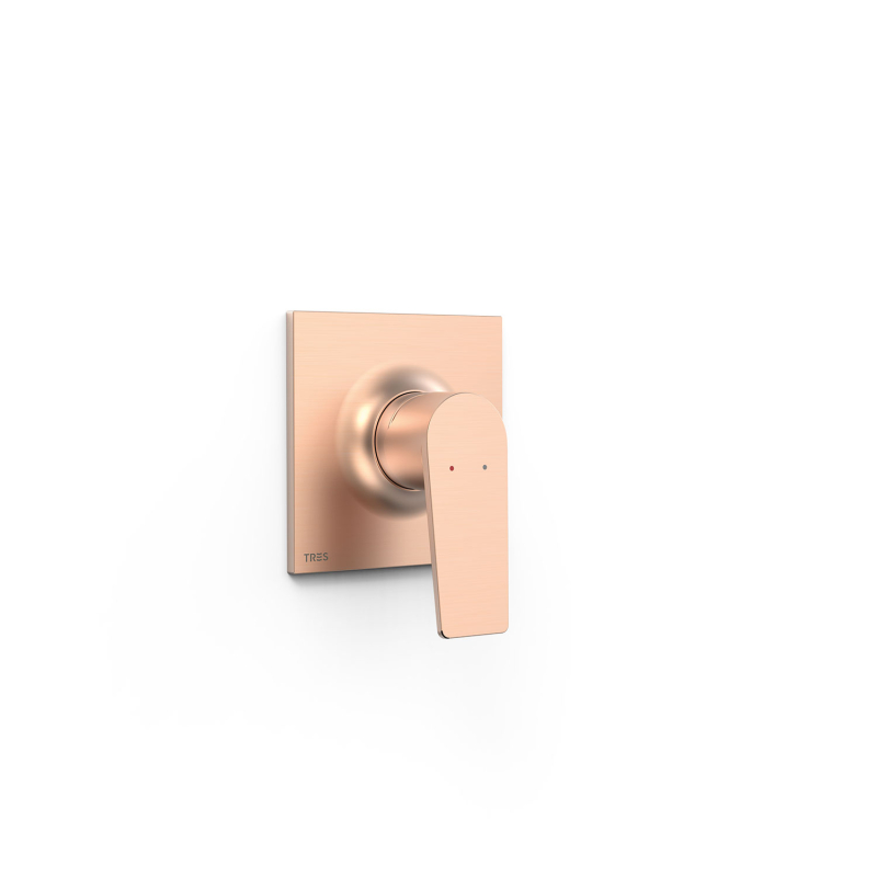Elementy zewnętrzne do 1-drożnego Rapid-box PROJECT-TRES 24-k matowe różowe złoto TRES 22127810OPM