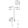 Zestaw baterii jednouchwytowej podtynkowej 2-drożnej Rapid-box prysznicowej PROJECT-TRES czerń metalizowana TRES 22138003KM