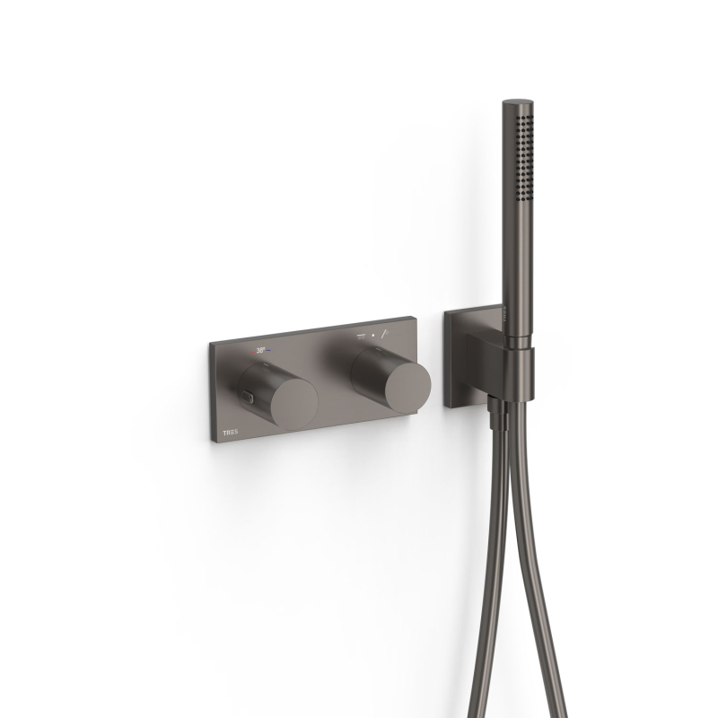 Bateria termostatyczna podtynkowa 2-drożna B-SYSTEM grafit  TRES 30735201GR