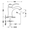 Bateria jednouchwytowa umywalkowa TRES CLASIC volcanic TRES 24210301VO