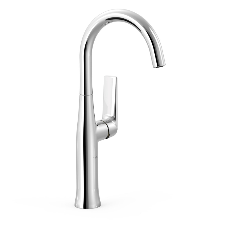 Wysoka bateria jednouchwytowa umywalkowa z boczną dźwignią LOFT chrom TRES 22264701