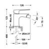 Bateria jednouchwytowa do bidetu LOFT chrom TRES 22212001