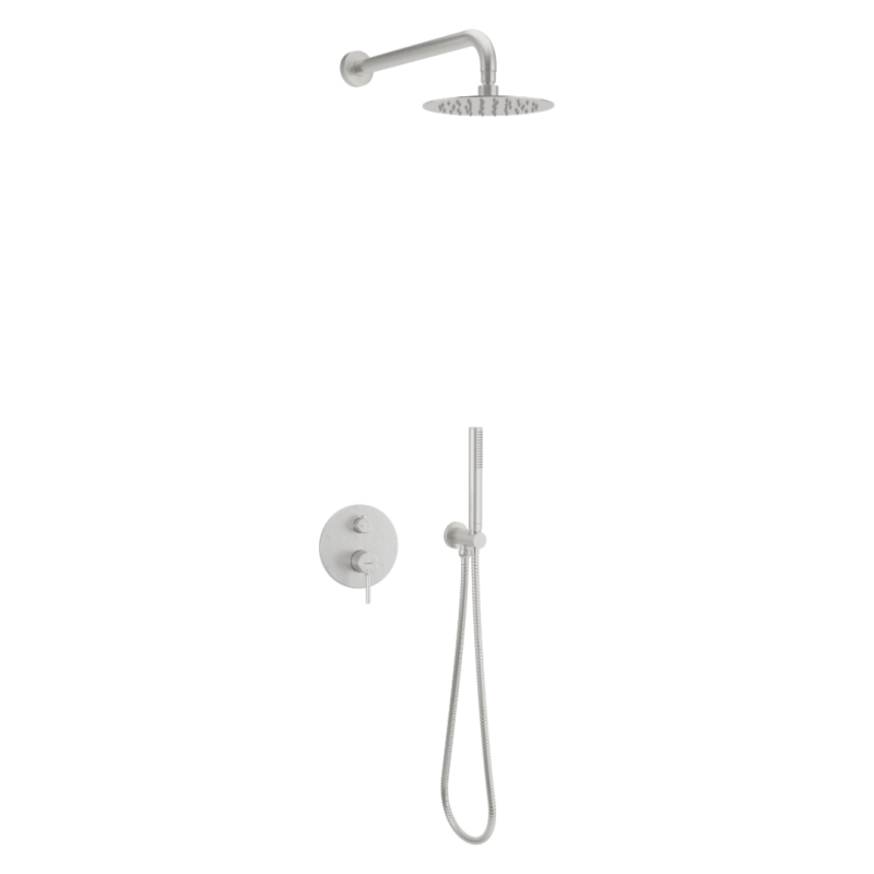 PI set prysznicowo-wannowy podtynk z deszczownicą 25cm, 2 funkcyjny, nikiel szczotkowany EXCELLENT AREX.SET.1245NB