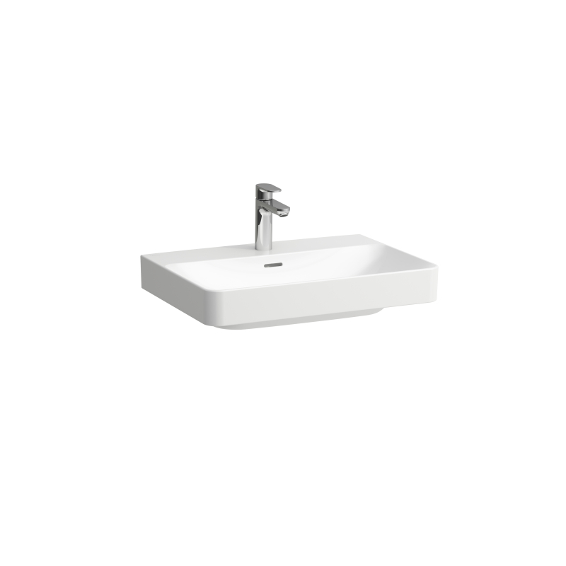 Umywalka ścienna 65cm, bez otworu na baterie, z otworem przelewowym, kolor biały matowy LAUFEN H8108647571091