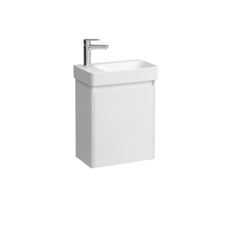 Pack 480: PRO X umywalka H815865 biała + Szafka podumywalkowa H411231, 1 drzwi lewe 480x280x610 mm LAUFEN H8658659991131