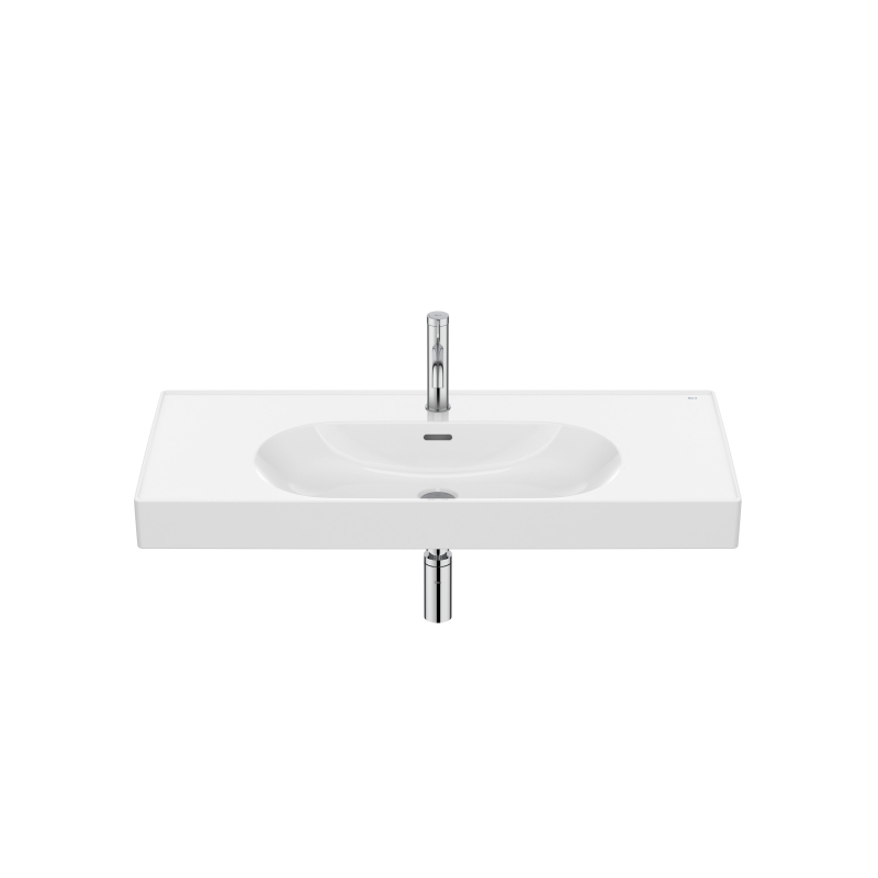 MERIDIAN Umywalka ścienna / meblowa 100x46 cm Fineceramic BIAŁY POŁYSK ROCA A327746000