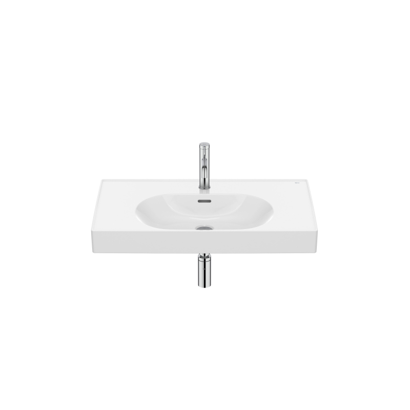MERIDIAN Umywalka ścienna / meblowa 80x46 cm Fineceramic BIAŁY POŁYSK ROCA A327745000