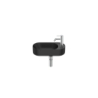 MERIDIAN Umywalka ścienna 50x27,5 cm CPT Fineceramic CZARNY MAT ROCA A327740080