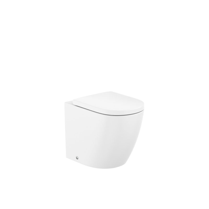 MERIDIAN Miska WC stojąca przyścienna BTW Rimless 54 cm BIAŁY POŁYSK ROCA A347747000