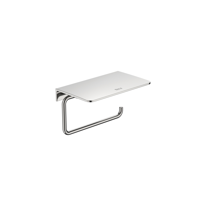 HOTELS ROUND Wieszak na papier toaletowy z półką ścienny PVD Inox ROCA A817581SM0