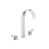 KAY Bateria umywalkowa trzyotworowa nablatowa z korkiem click-clack chrom ROCA A5A367GC00