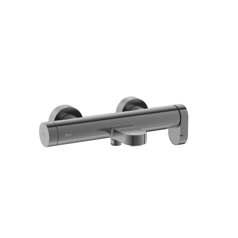 KAY Jednouchwytowa bateria wannowo-prysznicowa ścienna bez zestawu prysznicowego PVD Brushed Graphite ROCA A5A027GGM0