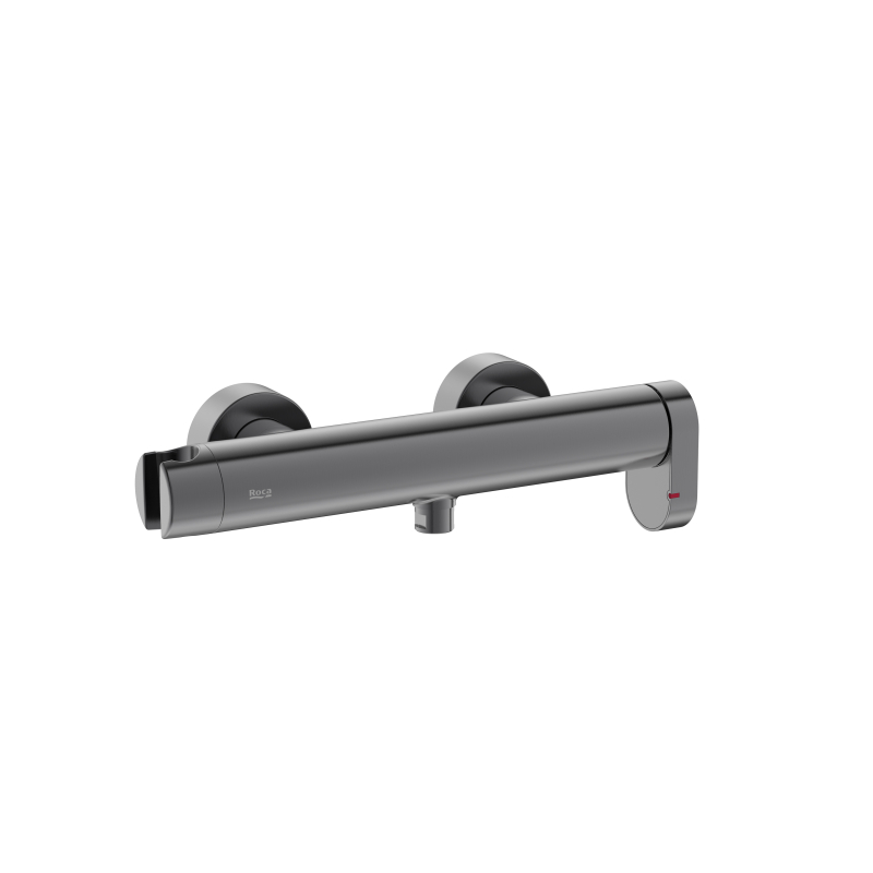 KAY Jednouchwytowa bateria prysznicowa ścienna bez zestawu prysznicowego PVD Brushed Graphite ROCA A5A217GGM0