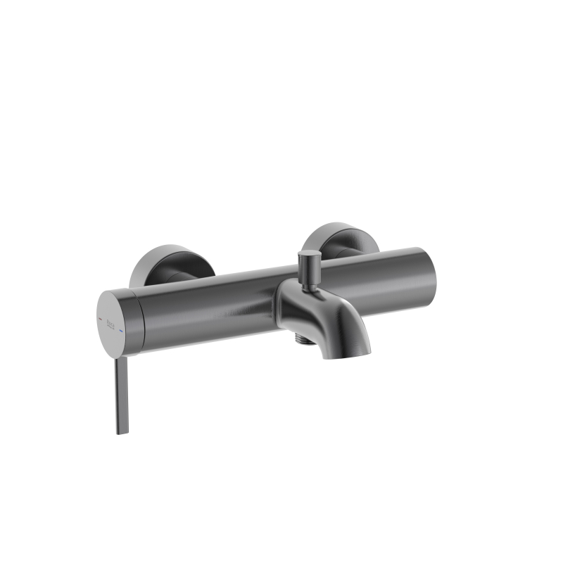 ONA Jednouchwytowa bateria wannowo-prysznicowa ścienna bez zestawu PVD Brushed Graphite ROCA A5A029EGM0