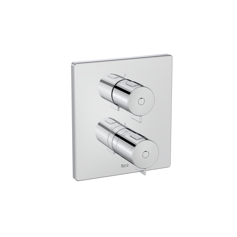 T-500 Bateria termostatyczna wannowo-prysznicowa podtynkowa z rozetą kwadratową 160x180mm chrom, do ROCABOX ROCA A5A0D18C00