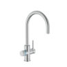 AQUAFY Bateria kuchenna z systemem filtracji wody z zaokrągloną chrom ROCA A5A8B3GC00