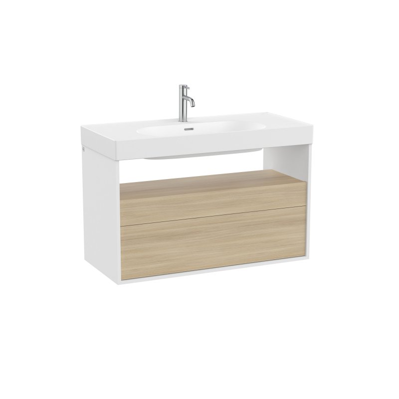 MERIDIAN Szafka łazienkowa 2 szuflady z otwartą półką u góry 1000x460 ROCA A858108607