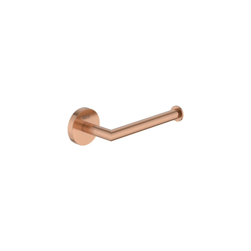 HOTELS ROUND Wieszak na papier toaletowy bez pokrywy ścienny PVD Brushed Copper ROCA A817582RM0