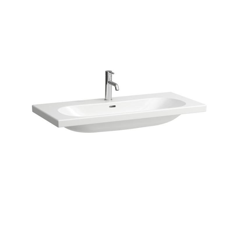 LUA Umywalka ścienna 1000 x 460 mm LCC, szlifowany spód, z 2 otworami na baterie z jednym otw. przel.owym LAUFEN H8160894001071