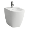 LCC LUA Bidet stojący, przyścienny 520 x 360 mm z otworem na baterie na środku z otworem przelewowym LAUFEN H8320814003021