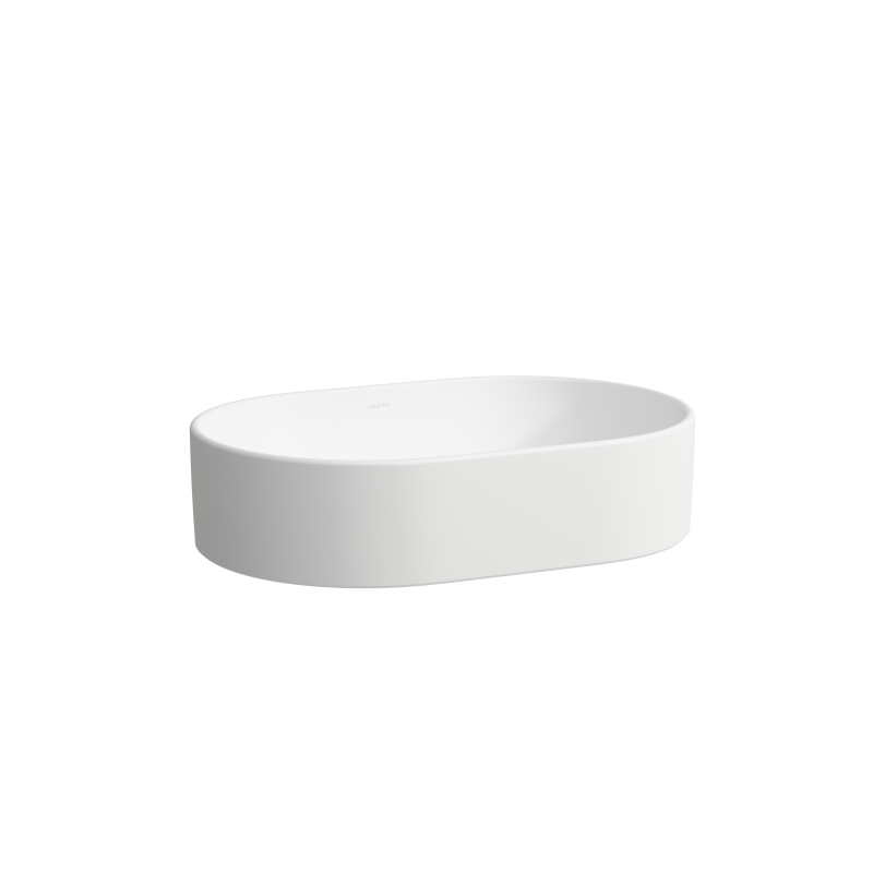 SAVOY Umywalka nablatowa owalna 550 x 380 mm, bez otworu na baterie z otworem przelewowym LAUFEN H8129447571091