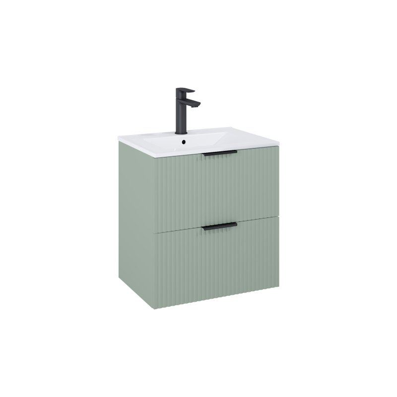 REEF Szafka łazienkowa 60 cm z 2 szufladami, do kompletacji z umywalką Hebe, szałwia ROCA A857954147