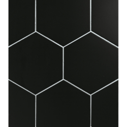 HEXAGON BLACK MAT 17,5X20,2 GAT.1 (P.96279)