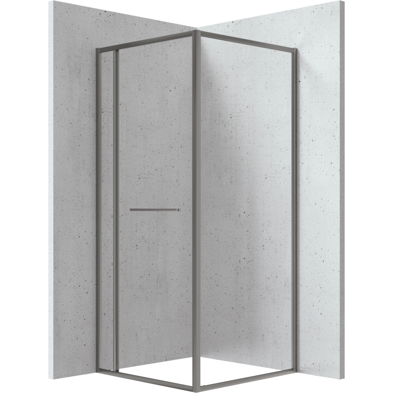 Kabina prysznicowa kwadratowa 90x90 cm Blur titanium DEANTE KQBD099P