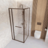 Kabina prysznicowa kwadratowa 90x90 cm Blur titanium DEANTE KQBD099P