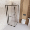 Kabina prysznicowa kwadratowa 90x90 cm Blur titanium DEANTE KQBD099P