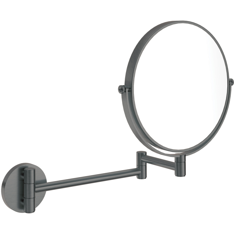 Lusterko kosmetyczne na ruchomym ramieniu - dwustronne Round titanium DEANTE ADRD811